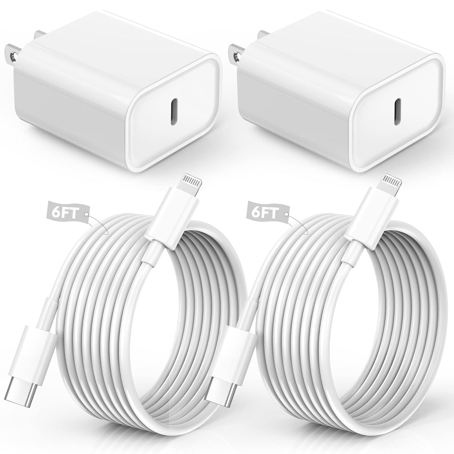 iPhone Charger Fast Charging,iPhone Fast Charger 2Pack Type C Fast Charger Block